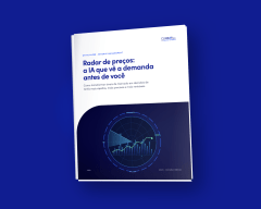 Um white paper intitulado “Radar de preços: a IA que antecipa a demanda antes de você”, com um gráfico azul na capa, sobre um fundo azul.